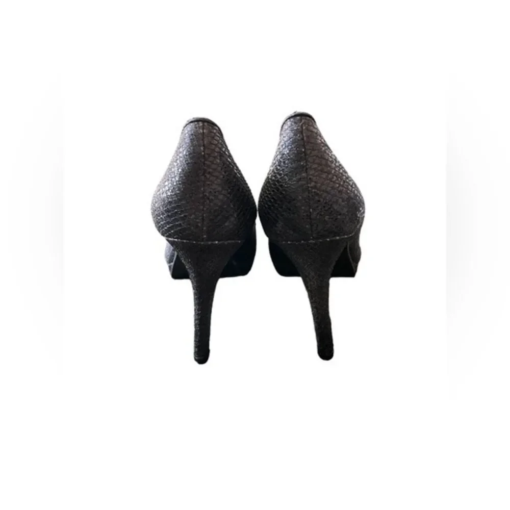Alfani Black Glitter Maddy‎ Platform Pumps, Size 10